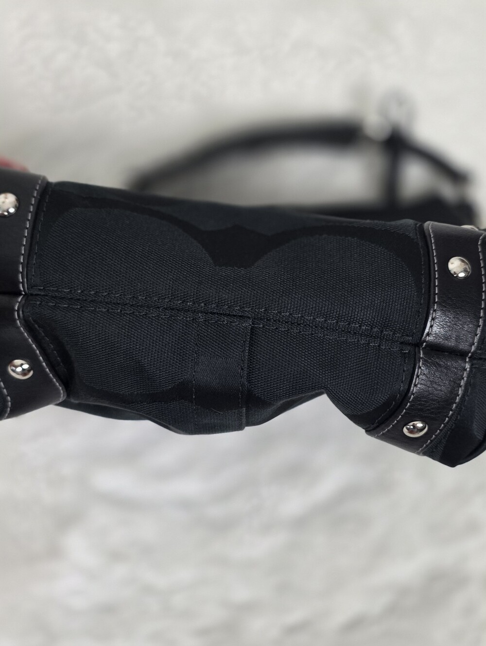 Coach Black Signature Canvas Hobo Bag - Picture 11 of 15